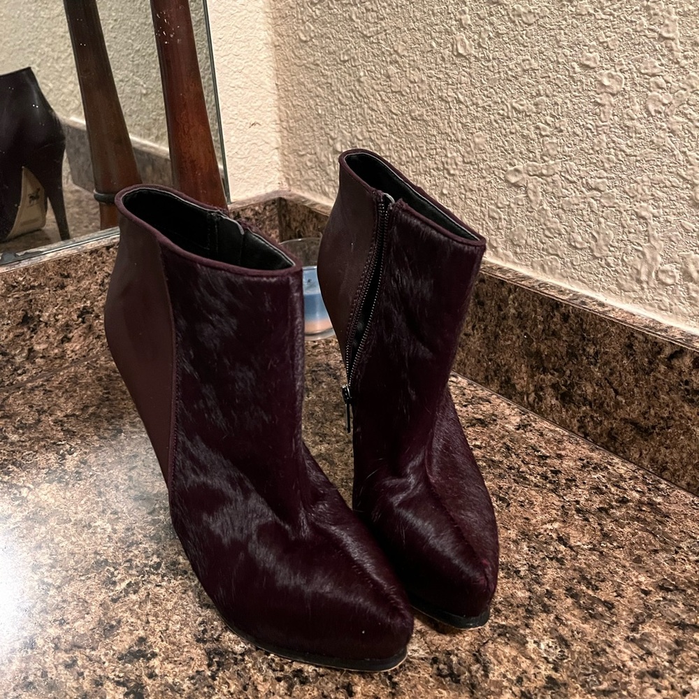 Circus by Sam Edelman Dark Red Ankle Booties